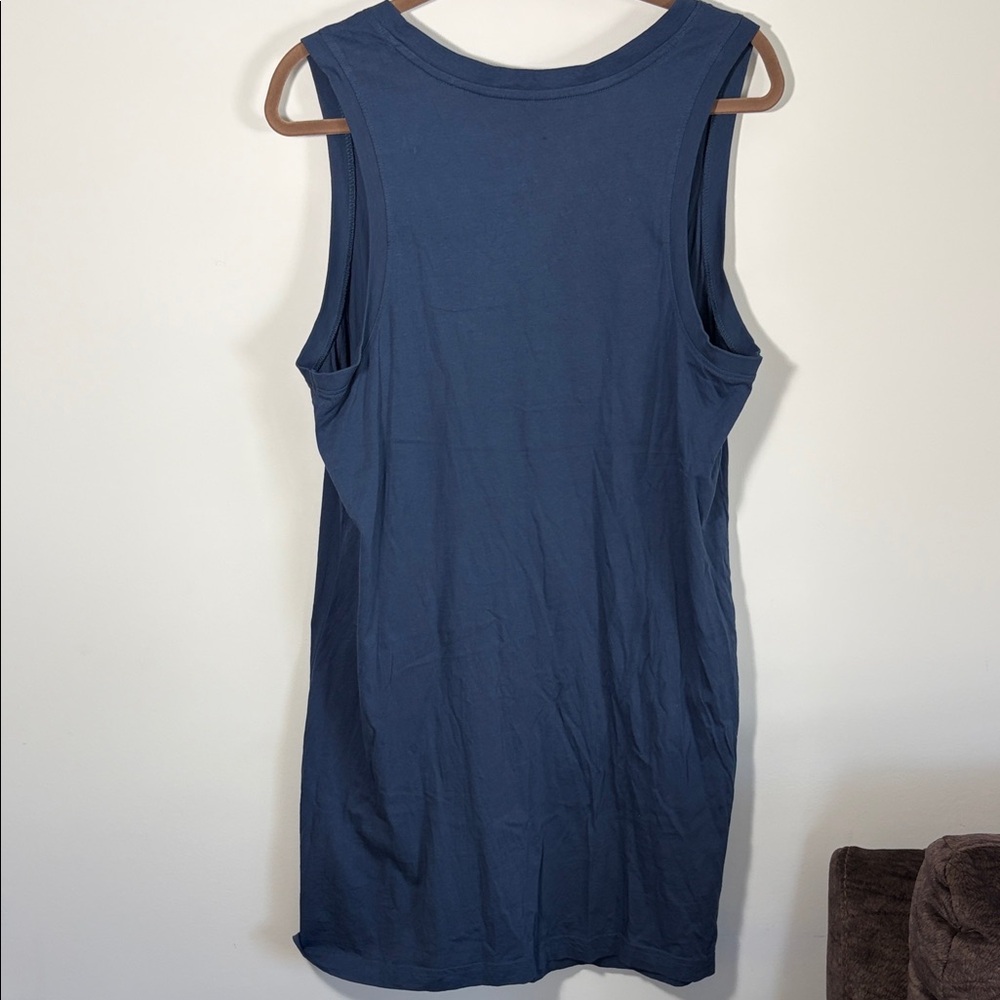 Pact Women's Softspun A-Line Tank Dress - Navy- Large - Picture 8 of 9